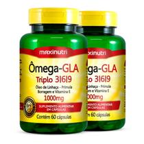 Kit 2 Ômega Gla Triplo 1000Mg Maxinutri 60 Cápsulas
