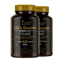 Kit 2 Omega Mulher 3 6 9 Lilis Secrets 2x60 cápsulas - Alisson Nutrition Kit 2 Omega Mulher 3 6 9 Lilis Secrets 2x60 cápsulas - Alisson Nutrition