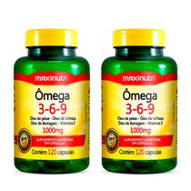 Kit 2 Ômega Triplo 3-6-9 1000mg 120 Capsulas Maxinutri