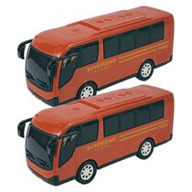 Kit 2 Onibus Brinquedo De Plástico Diverbus 21Cms