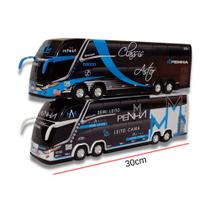 Kit 2 Ônibus da Viação Penha Leito e Astor 30cm - Marcopolo G7 DD - G8 - mini - Miniatura - Min