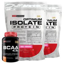 Kit 2 Optimum Isolate Whey Protein 900G+ Bcaa 100G