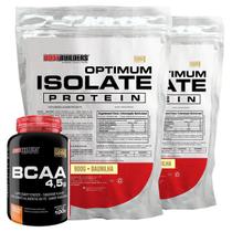 Kit 2 Optimum Isolate Whey Protein 900G+ Bcaa 100G