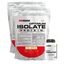 Kit 2 Optimum Isolate Whey Protein 900G+Power Creatina 100G