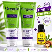 Kit 2 Organic Lizz Cabelos lisos sem quimica com 1 brinde Especial óleo de argan Kit 2 Organic Lizz Cabelos lisos sem quimica com 1 brinde Especial óleo de argan