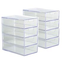 Kit 2 Organizador 4 Gavetas Divisórias Maquiagem Acrilico Transparente Kit 2 Organizador 4 Gavetas Divisórias Maquiagem Acrilico Transparente
