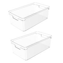 Kit 2 Organizador De Armário Geladeira Com Alças Cozinha Ou Kit 2 Organizador De Armário Geladeira Com Alças Cozinha Ou