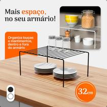 Kit 2 Organizador De Armário Para Cozinha Multiuso Prateleira Suporte Rack