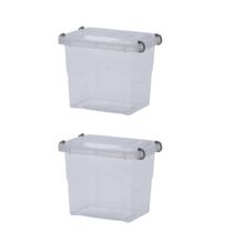 Kit 2 Organizador de Armário Pratic Box 2L C/Tampa 18x13x14 Kit 2 Organizador de Armário Pratic Box 2L C/Tampa 18x13x14