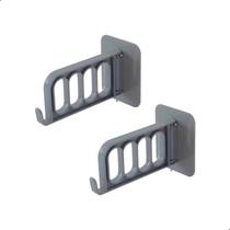 Kit 2 Organizador de Cabides com 4 Espaços Gancho Autoadesivo 11,3x7,5x6cm Kit 2 Organizador de Cabides com 4 Espaços Gancho Autoadesivo 11,3x7,5x6cm