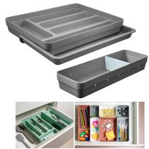 Kit 2 Organizador De Gaveta Porta Talheres Extensível Divisor Utensílios Multiuso - Ou Kit 2 Organizador De Gaveta Porta Talheres Extensível Divisor Utensílios Multiuso - Ou