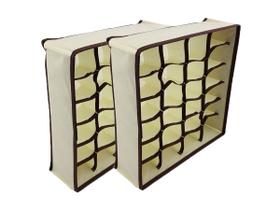 Kit 2 Organizador de Gavetas Roupas Intimas Meias Cueca Calcinha Colmeia Com 24 Divisórias em TNT Kit 2 Organizador de Gavetas Roupas Intimas Meias Cueca Calcinha Colmeia Com 24 Divisórias em TNT