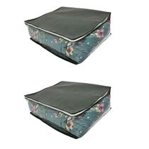 Kit 2 Organizador de Guarda Roupas e Gavetas Cinza M