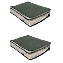 Kit 2 Organizador de Guarda Roupas e Gavetas Cinza PP