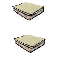 Kit 2 Organizador De Guarda Roupas E Gavetas Marfim Pp