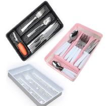 Kit 2 Organizador De Talher Com 4 Divisórias Para Gaveta