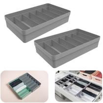 Kit 2 Organizador Gaveta Colmeia Grande Plástico Divisor Roupa Íntima Meias - Ou