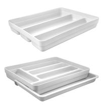 Kit 2 Organizador Gavetas Talheres Extensor Porta Faca Logic Kit 2 Organizador Gavetas Talheres Extensor Porta Faca Logic