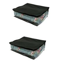 Kit 2 Organizador Maleiro De Guarda Roupa E Gavetas Preto M