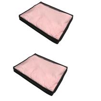 Kit 2 Organizador Maleiro De Guarda Roupas Prime Preto Slim