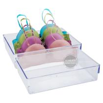 Kit 2 Organizador Modular Cristal Closet Para Roupas Intimas Meias