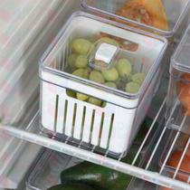 Kit 2 Organizador Modular Transparente + Cesta Verduras Frutos