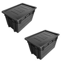Kit 2 Organizador Multiuso Telada Reforçada 60L Com Tampa Kit 2 Organizador Multiuso Telada Reforçada 60L Com Tampa