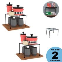 Kit 2 Organizador para Escritório Pequeno Prateleira Aço Reforçado - DiCarlo Kit 2 Organizador para Escritório Pequeno Prateleira Aço Reforçado - DiCarlo