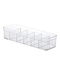 Kit 2 Organizador Transp. C Divisórias Multiuso 35x10x7 1127 Paramount