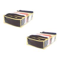 Kit 2 Organizadora De Gaveta Colmeia Transparente Amarelo