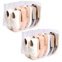 Kit 2 Organizadoras Sapateiras 26x26x39 5 Divisórias 5 Pares