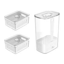 Kit 2 Organizadores com Cesto 2,2L + Organizador de Temperos 2,3L KTE145 - Ou