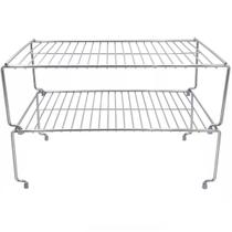 Kit 2 Organizadores De Armário Prateleira Aramado Componível