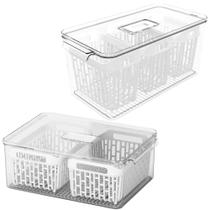 Kit 2 Organizadores de Geladeira 6,7L 5 Cestos Escorredores Kit 2 Organizadores de Geladeira 6,7L 5 Cestos Escorredores