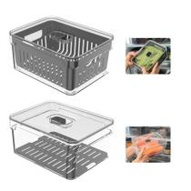 Kit 2 Organizadores De Geladeira Clear Fresh 2,2L Litros