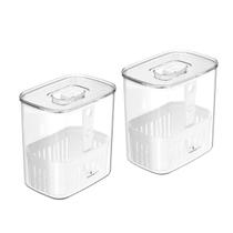 Kit 2 Organizadores De Geladeira Porta Temperos Frescos Clear Fresh 1,5L Cozinha