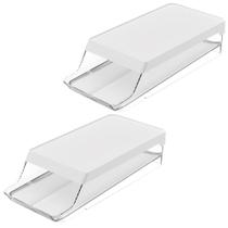 Kit 2 Organizadores De Ovos Roll Cor Branca Clear Fresh - Ou