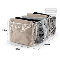 Kit 2 Organizadores De Roupas Colmeia Para Camisetas, Calças, Shorts/Chortes Tamanho G 20x25x40 PVC Lavável Com Viés