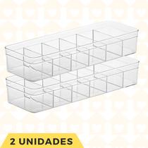 Kit 2 Organizadores Divisoria Multiuso Porta Joias Retangular
