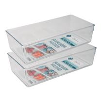 Kit 2 Organizadores Guarda Latas Refri Alimentos Toalhas Multiuso