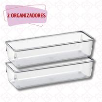 Kit 2 Organizadores Resistente P/ Gavetas Porta Joias Escritorio