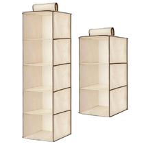 Kit 2 Organizadores Suspensos Guarda Roupa 3 E 5 Prateleiras Kit 2 Organizadores Suspensos Guarda Roupa 3 E 5 Prateleiras