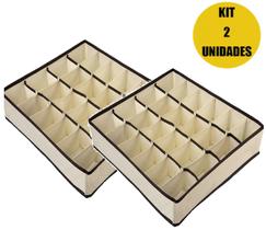 Kit 2 Organizadores Tnt Colmeia Gaveta 24 Nichos Biquini Cueca Meia Cinto Caixa Kit 2 Organizadores Tnt Colmeia Gaveta 24 Nichos Biquini Cueca Meia Cinto Caixa
