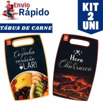 Kit 2 ou 1 Tábua de Corte Grande de Cozinha para Legumes Comida Carne Salada Churrasco Restaurante Casa Kit 2 ou 1 Tábua de Corte Grande de Cozinha para Legumes Comida Carne Salada Churrasco Restaurante Casa
