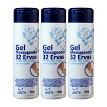 Kit 2 ou 3 Géis Massageadores 32 Ervas San Jully 220g Alívio Muscular, Relaxamento e Refrescância Kit 2 ou 3 Géis Massageadores 32 Ervas San Jully 220g Alívio Muscular, Relaxamento e Refrescância
