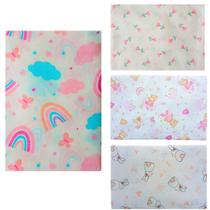 Kit 2 ou 3 Lençol Mini Berço Cama Moisés Bebe com Elástico Percal 150 fios 100 Algodão Enxoval Kit 2 ou 3 Lençol Mini Berço Cama Moisés Bebe com Elástico Percal 150 fios 100 Algodão Enxoval