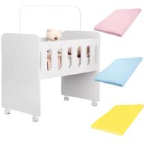 Kit 2 ou 3 Lençol Mini Berço Cama Moisés Bebe com Elástico Percal 150 fios 100 Algodão Enxoval