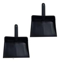 Kit 2 pa de lixo com cabo curto plastico s.r