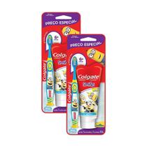 Kit 2 Pack Escova de Dente + Creme Dental Infantil Colgate Smiles 100g