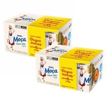 Kit 2 Pack Leite Condensado Moça 395g 6 Unidades Integral, Cremoso e Original